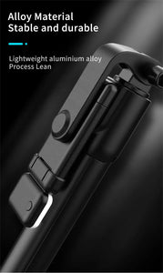 R1s Bluetooth Selfie Sticks with Remote and Selfie Light 3-in-1