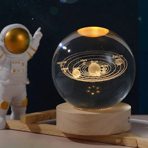 Crystal Ball Night Light Glowing Planet Galaxy