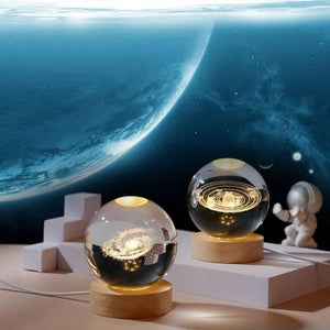 Crystal Ball Night Light Glowing Planet Galaxy