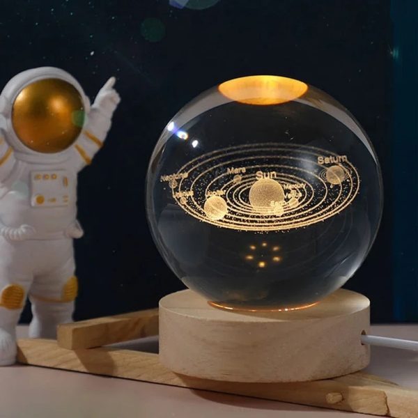 Crystal Ball Night Light Glowing Planet Galaxy