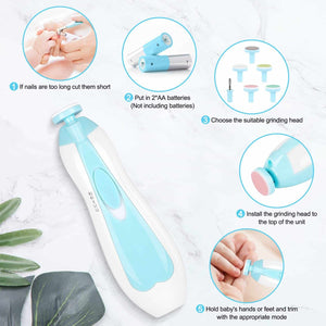 Safe Baby Nail Clipper Set, Electric Baby Nail