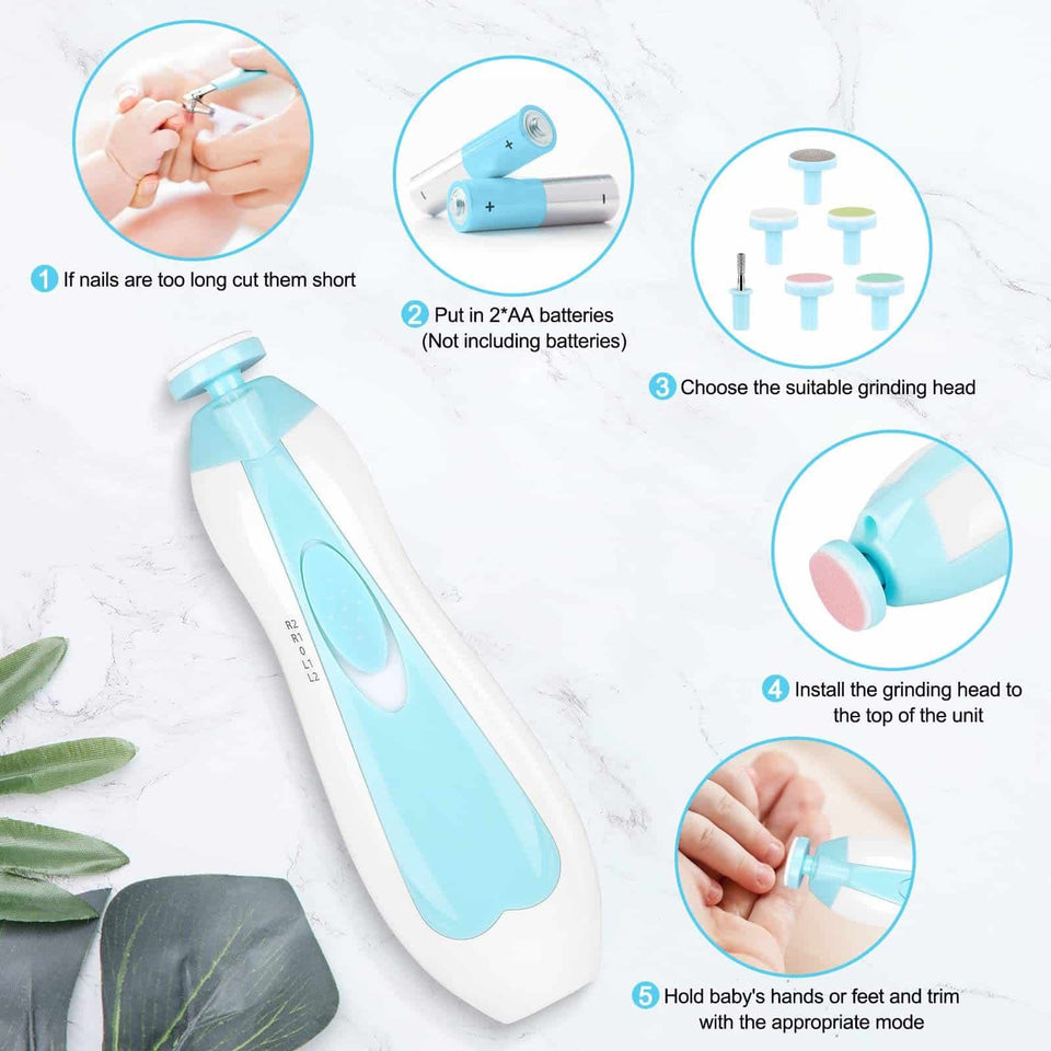 Safe Baby Nail Clipper Set, Electric Baby Nail